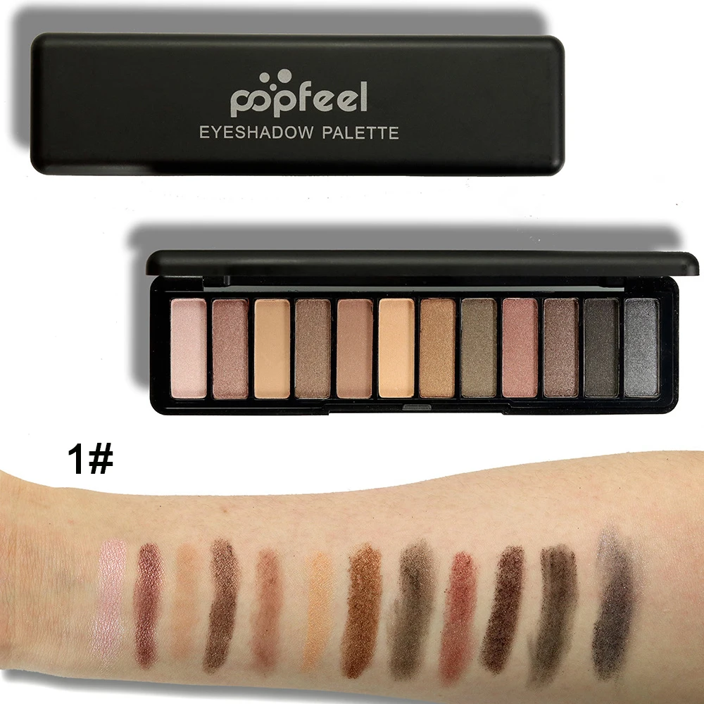 12 Color Matte Eyeshadow Palette Make up Shimmer Natural Easy to Eye Shadow Set Cosmetics With Mirror |