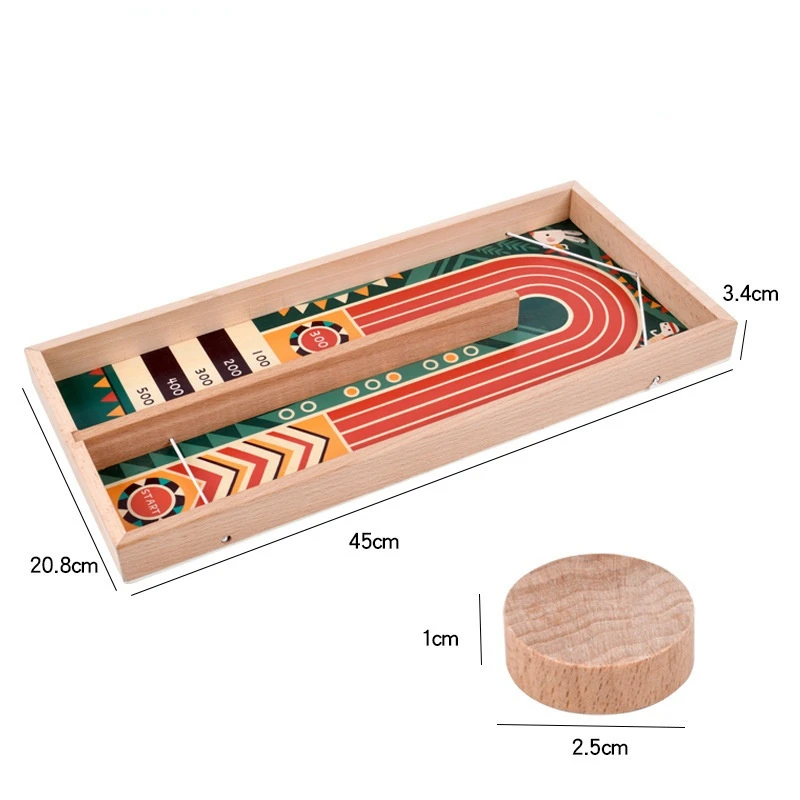 

PUWEI Desktop Pinball Board Battle Hockey Slingshot Puck Game Party Family Children Adult Interactive Wooden Catapult Chess Toys