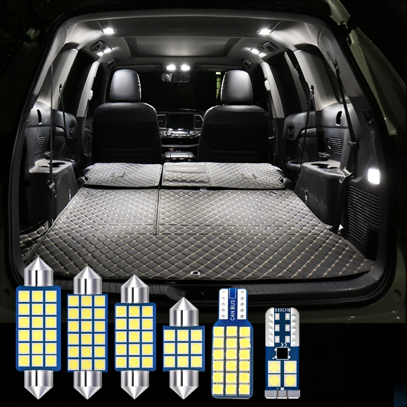 

8 шт мощностью 12v для автомобилей Светодиодный лампы комплект внутренний купол лампы для чтения багажник светильник для Volvo XC60 XC 60 2010 2011 2012 2013...