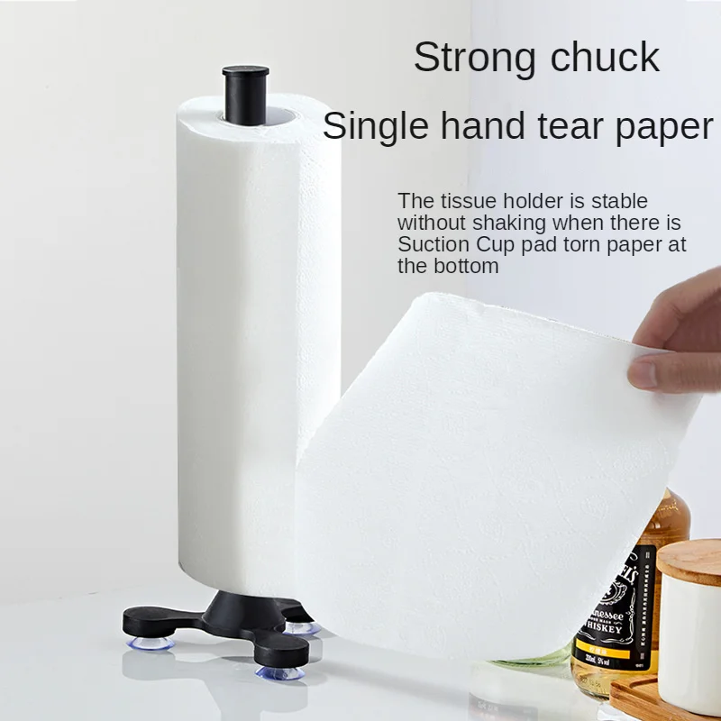 Простой держатель для кухонных рулонов бумажных полотенец с присоской подставка
