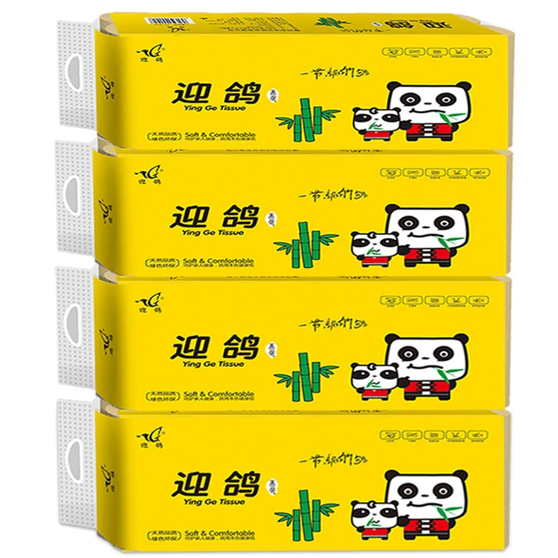 Сырая бумага натурального цвета для дома без сердечника один рулон туалетной