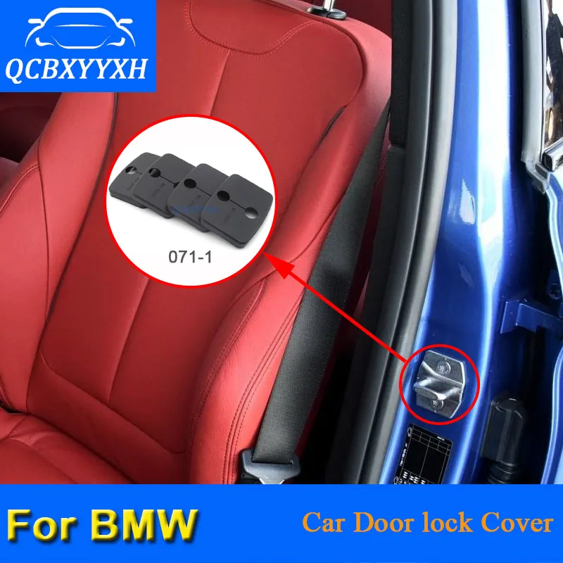 

QCBXYYXH 4Pcs/lot ABS Car Door Lock Protective Covers For BMW 1/2/3/4/5/7 Series X1/X3/X4/X5/X6 2004-2018 Car Styling Door Cover