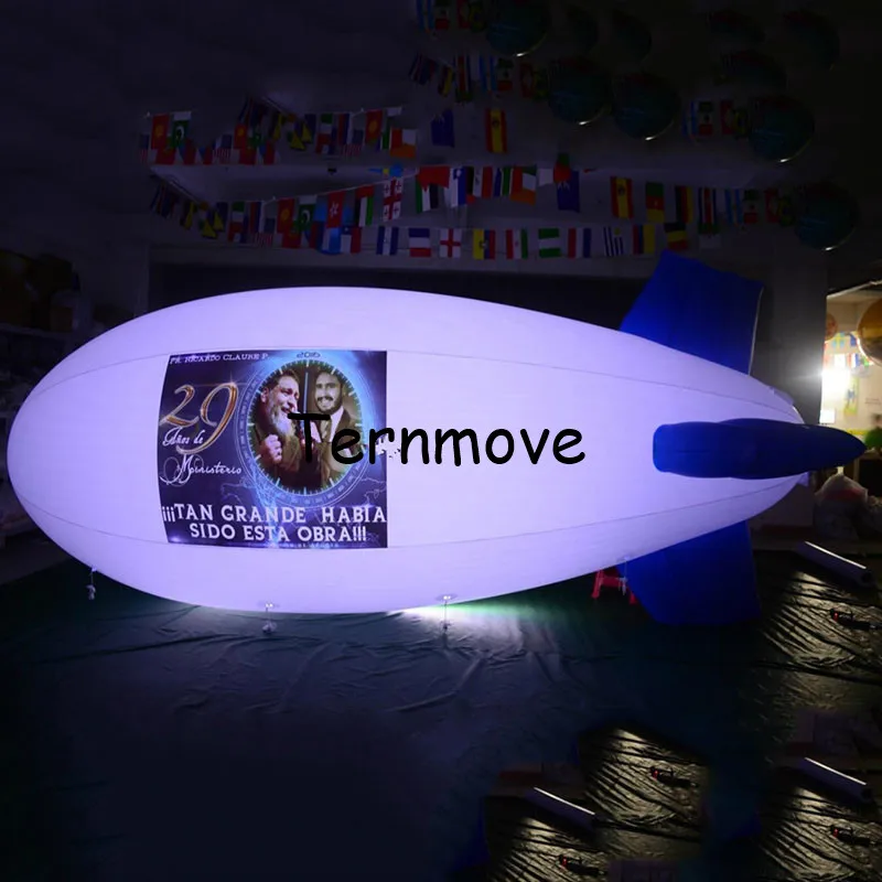 Рекламный гелиевый светодиодный гелиевый/воздушный корабль ПВХ самолет для