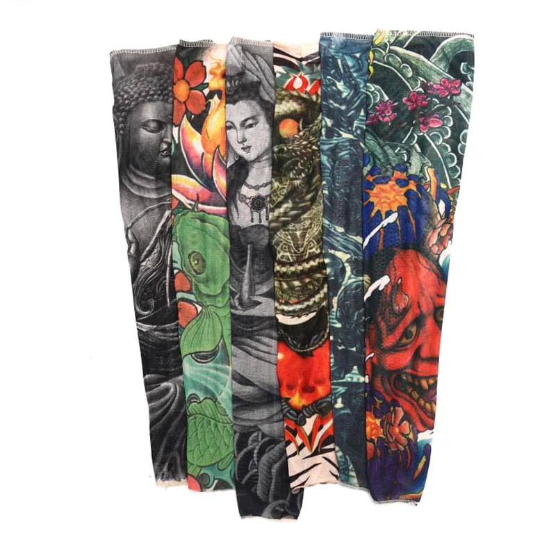 SAFENH анти солнце мужчины и женщины татуировки на руку рукава ногу высокая