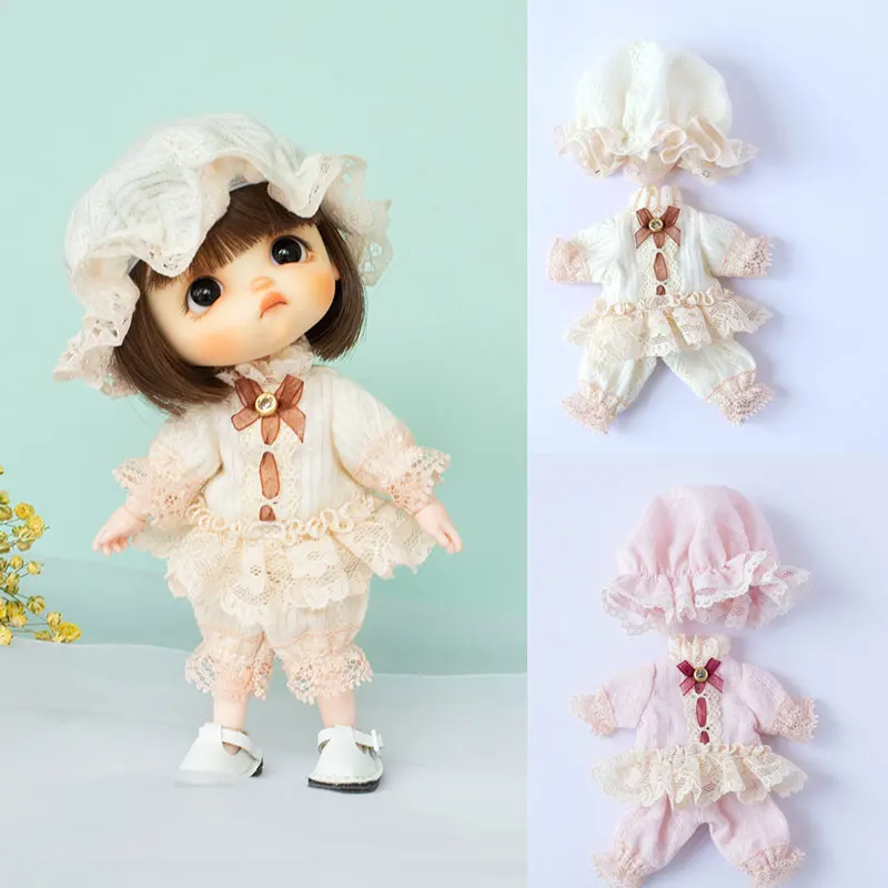

OB11 Baby European Style Retro Lace Set Doll Dress Molly 1/12 BJD GSC P9 Clothing doll clothes suit