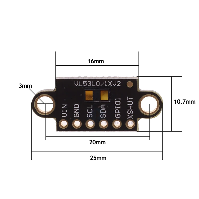 Микросхема Vl53L1X с крышкой лазерный датчик дальности полета STM32 TOF для Arduino |