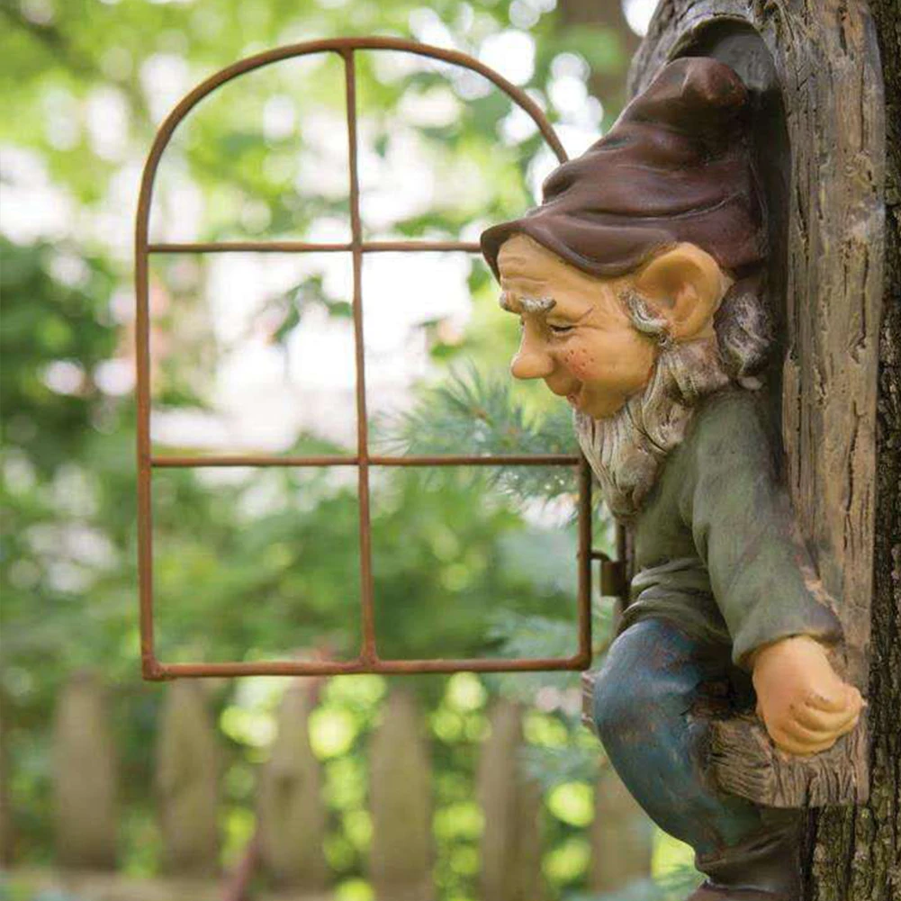 

Garden Tree Ornaments Creative Yard Gnome Dwarf Figure Decorative Ornaments Miniature Resin Birthday Gifts For Kids Outdoor