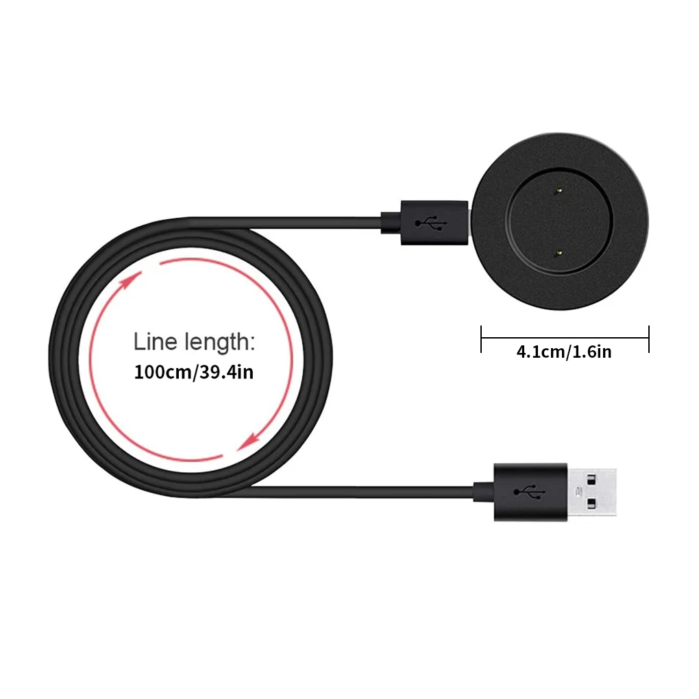 Портативное беспроводное зарядное устройство с USB-кабелем для Huawei Watch GT/GT2