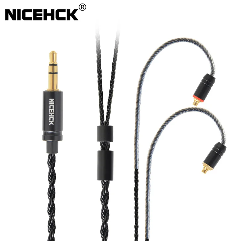 NiceHCK MC8 8 ядро Медь серебро смешанные кабель наушников 3 5 мм/2 мм MMCX/2Pin для ZSN ZST DB3 C12