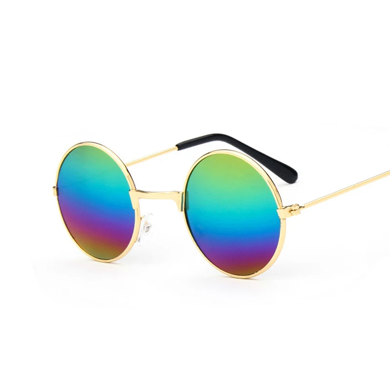 Retro Black Blue Round Kids Sunglasses Brand little girl/boy Baby Child Glasses goggles oculos UV400 Small face free shipping