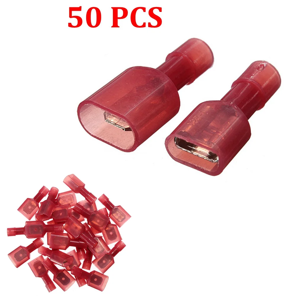 

50pcs Female & Male Insulated Wire Crimp Terminals Connectors Kits Wiring Spade