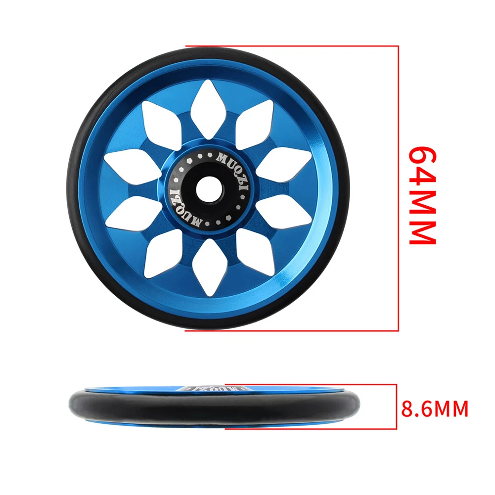 

MUQZI CNC Aluminum Alloy Rear Rack Easywheel Lightweight Easy Wheel Auxiliary Tool Set for Brompton Folding Bike Parts