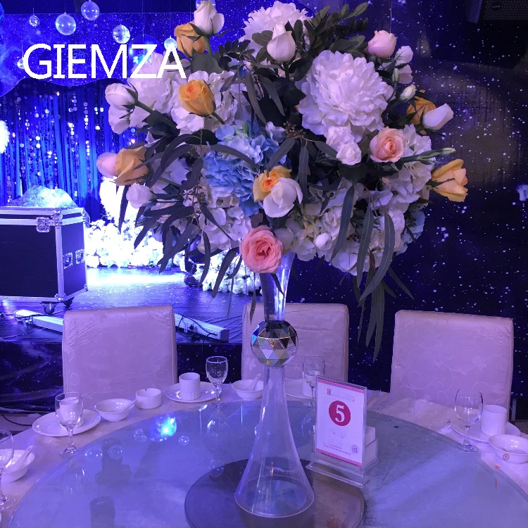 GIEMZA ваза-Горн высотой 60 см 50 см Прозрачные Акриловые реквизиты 1 шт. 2ft свадебный цветок Декор домашний садовый горшок в виде центральных пол