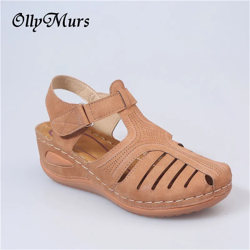 OllyMurs/женские сандалии Женские летние пляжные удобные с круглым носком Женская