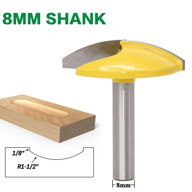 

1PC 8mm Shank Small Bowl Router Bit 1-3/4" Wide door knife Woodworking cutter