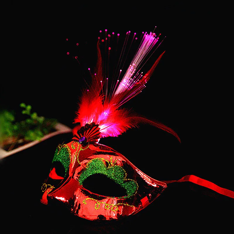 Маска для вечевечерние светящаяся Карнавальная светодиодная многоцветная