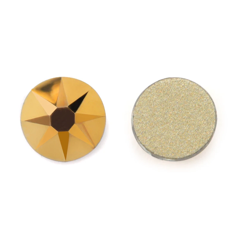 SS16-SS30 Aurum/Jet Hematite 8 Big 8 маленькие хрустальные стеклянные стразы для одежды 2088 не-горячей фиксации плоские с оборота Стразы для ногтей