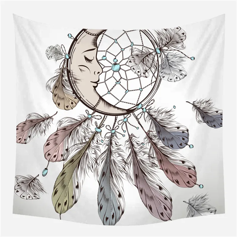 Fuwatacchi гобелен с рисунком Ловца снов настенное одеяло из полиэстера украшение для