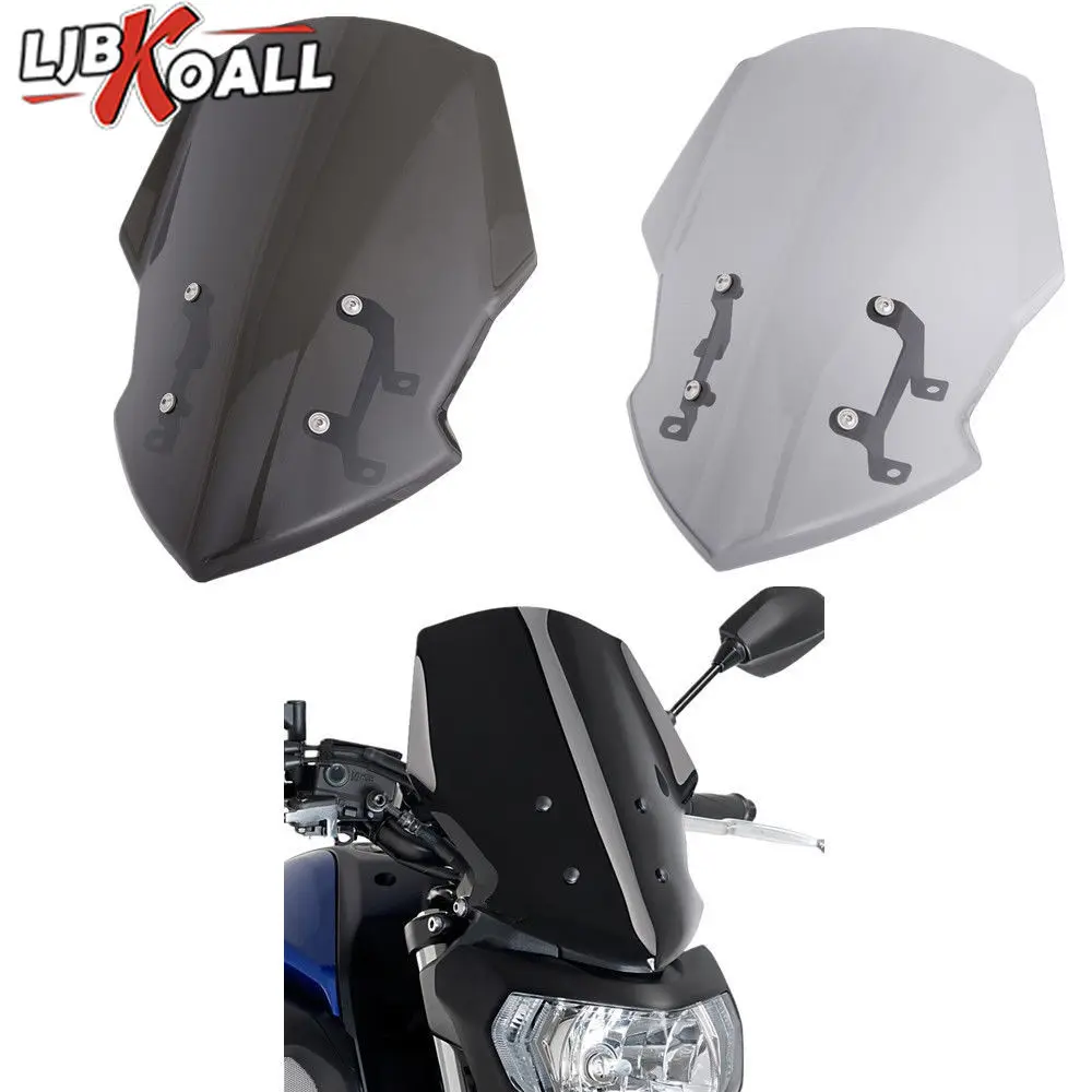 MT07 FZ07 ABS лобовое стекло мотоцикла ветровое защита от ветра с кронштейном для Yamaha MT
