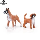 Миниатюрные боксеры всех пород, корги, бульдога, бульли, щенка, собаки, фигурки животных, фигурки, игрушка для домашнего питомца, украшение для дома
