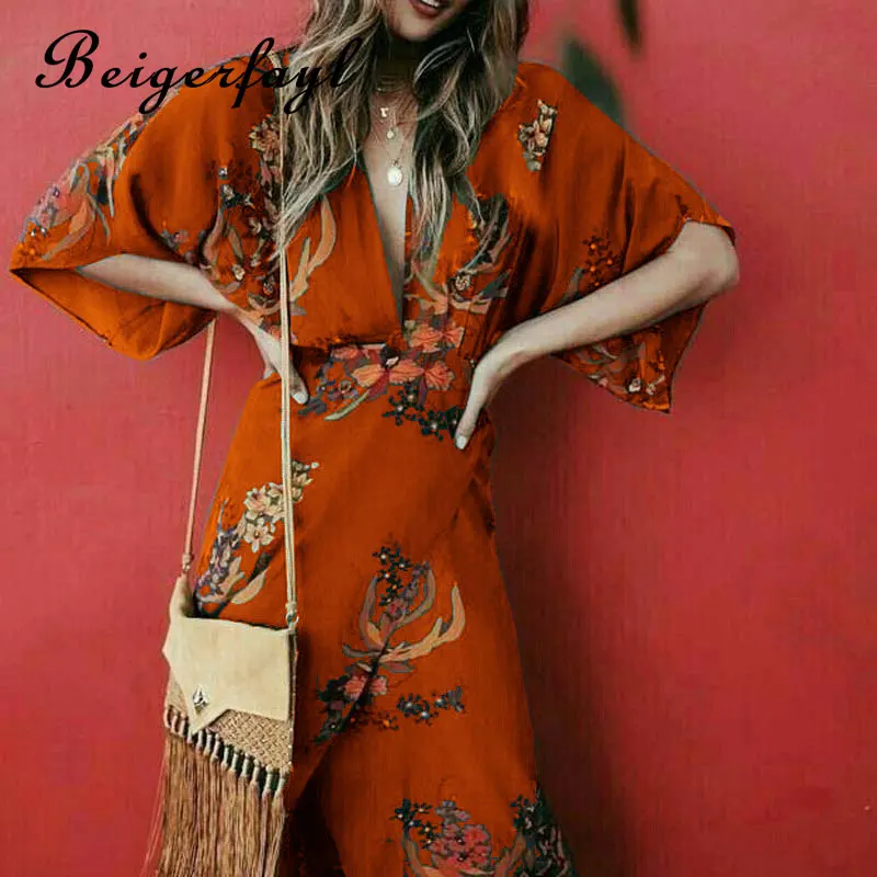 Beigerfayl платье с v-образным вырезом и цветочным принтом полиэстеровое