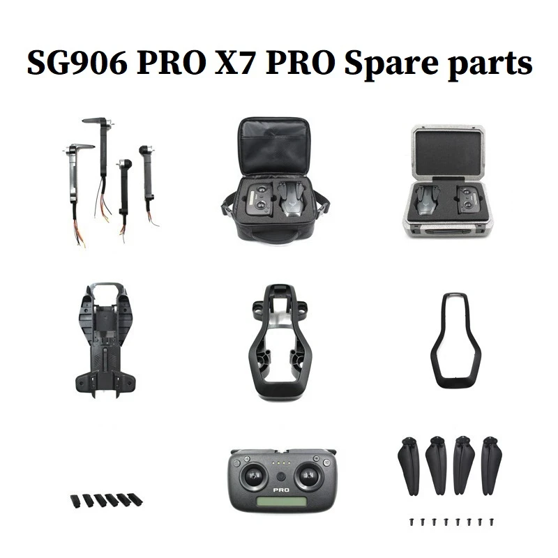 

Запасные части для радиоуправляемого дрона sg906 pro SG906PRO x7pro, Комплект ручек для мотора квадрокоптера/лезвия/корпус/Сумка/GPS модуль, приемник, п...