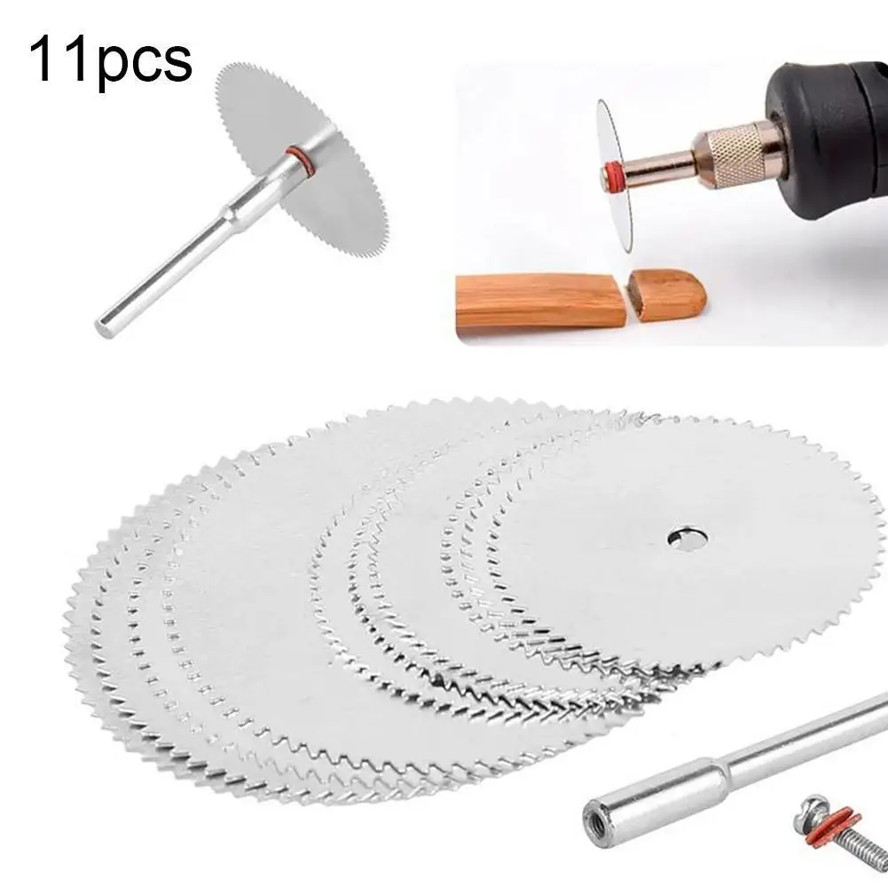

11 шт. мини-диск для циркулярной пилы, электрический шлифовальный режущий диск, вращающийся инструмент, металлический резак, электроинструм...