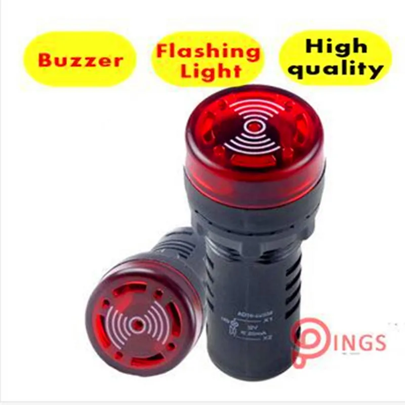 

10PCS AD16-22SM Indicator light signal lamp Flash buzzer 12V 24V 220V 380V