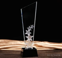 personalized customizable blade five pointed star crystal trophy home collection decoration creative awards event souvenirtrophy