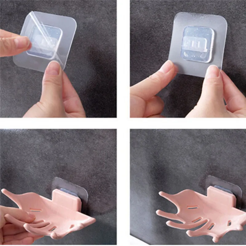 

Single Layers Suction Bathroom Shower Soap Box Bathroom Accessories Soap Dish Suction Tray Draining Rack Holder Storage Basket