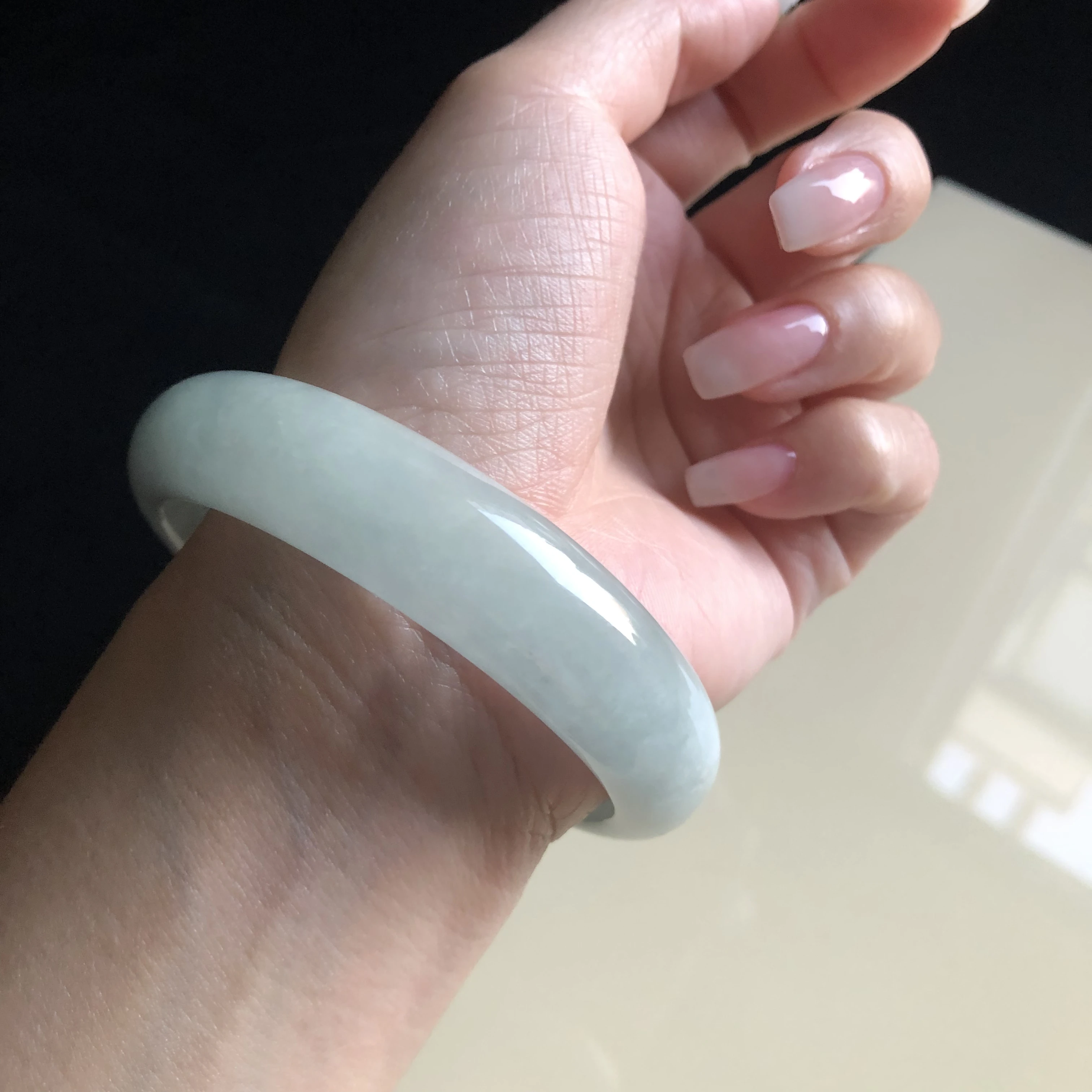 

Burma 100%Genuine High-end Jadeite Bracelet Jewelry Jade Bangles For Women 59mm (With Certificate)