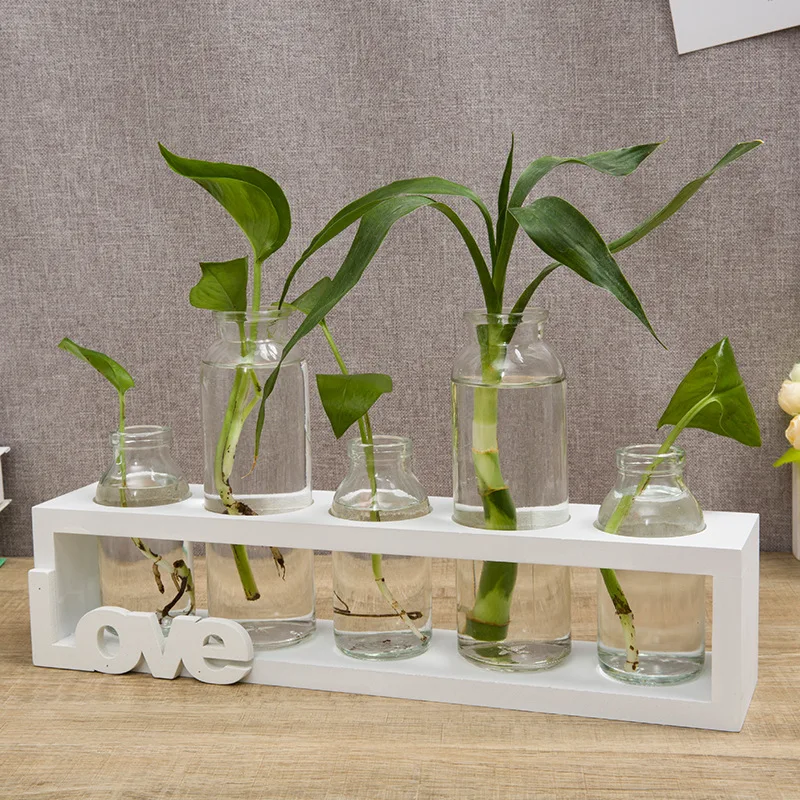 Простая Скандинавская стеклянная Цветочная ваза бутылка гидропонный контейнер