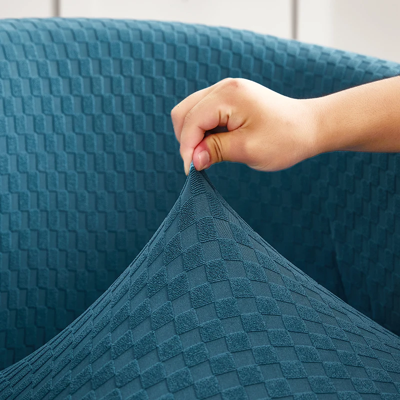 

Plaid Jacquard Spandex Sofa Cover Relax Stretch Single Club Couch Slipcover for Living Room Elastic Armchair Protector Cover