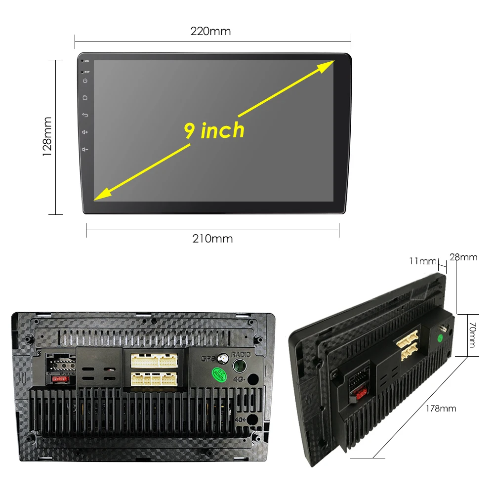 Android 9.0 2 Din Car Radio Stereo For Toyota Land Cruiser Prado 3 J120 2004-2009 Autoradio Audio GPS Navigation System | Автомобили и