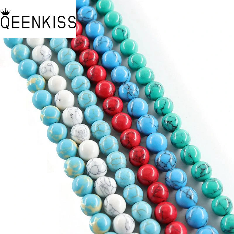 

Бирюзовые бусины-разделители QEENKISS LB902, 2021, 4, 6, 8, 10, 12 мм