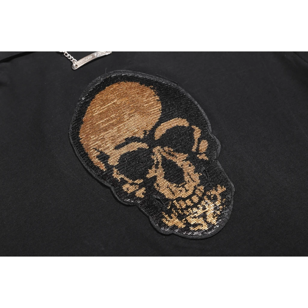 

New PP Top Men's Philipp Plein Polo Shirt Skull Head Pure Cotton Breathable Soft Casual European and American Polo Shirt