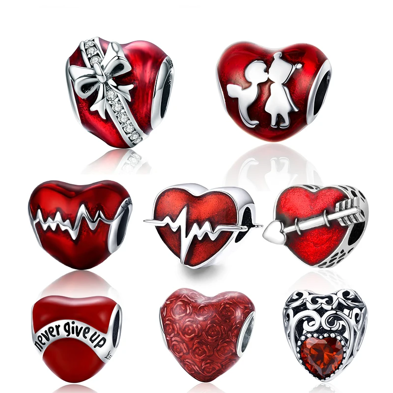 Бусина-Шарм сердце для браслета