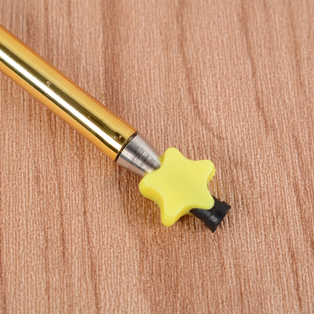 1 шт. золотые ручки с пудрой милые перьевые шариковые кавайные плюшевые для