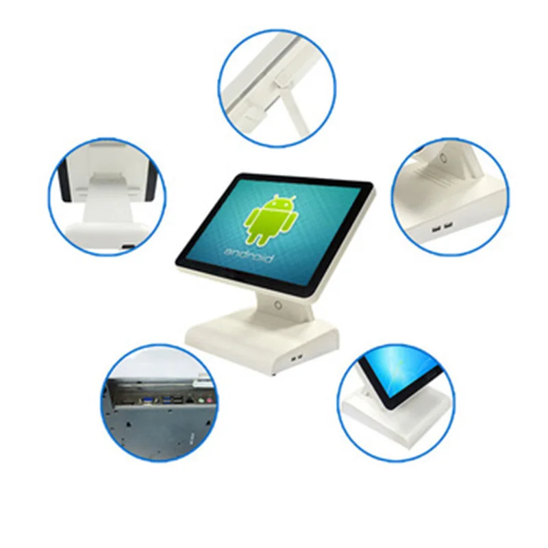 Высокое качество 15 дюймов pos все в одном 10 точечный емкостный сенсорный экран android