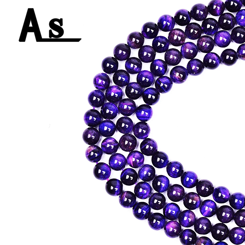 Asingeloo фиолетовый тигровый глаз бусы из драгоценных камней оптовые поставки для