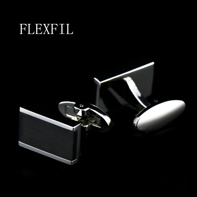 FLEXFIL ювелирные изделия французская рубашка модные запонки для мужчин черный