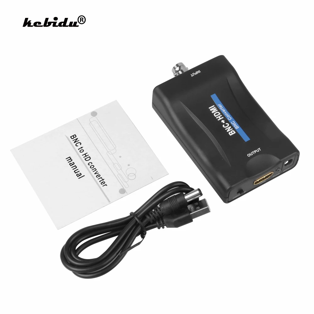 Kebidu 2021 HD 1080P/720P видео адаптер штекер в Famale дисплей BNC HDMI-совместимый конвертер для