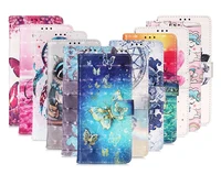 flip leather case for samsung s21 s21plus s21ultra s20 fe s10 plus s9 s8plus s7edge note20ultra note10pro 3d painted wallet case