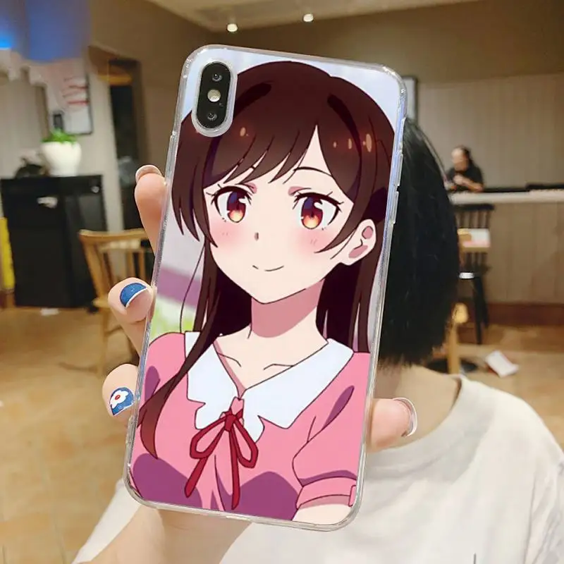 

Kanojo Okarishimasu Japan anime Phone Case Transparent for iPhone 6 7 8 11 12 s mini pro X XS XR MAX Plus