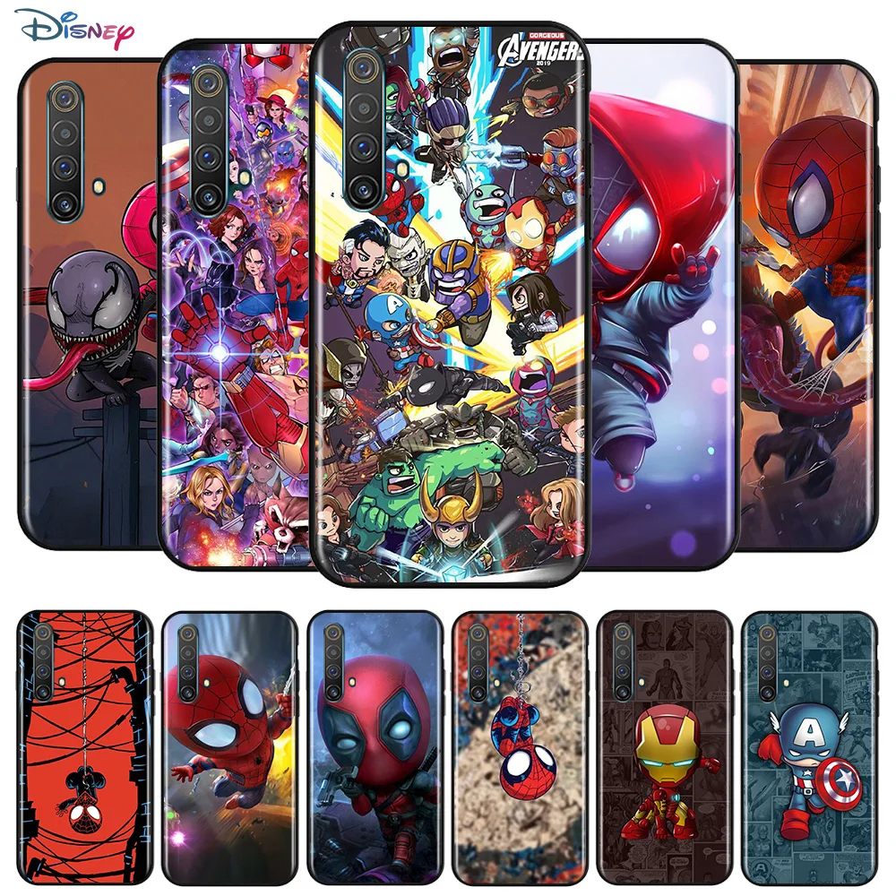 

Marvel Avengers Super Hero Cartoons For OPPO Reno 5 4 Lite 3 Pro Plus SE A 10X Zoom 2 Z F ACE 5G TPU Silicone Black Phone Case