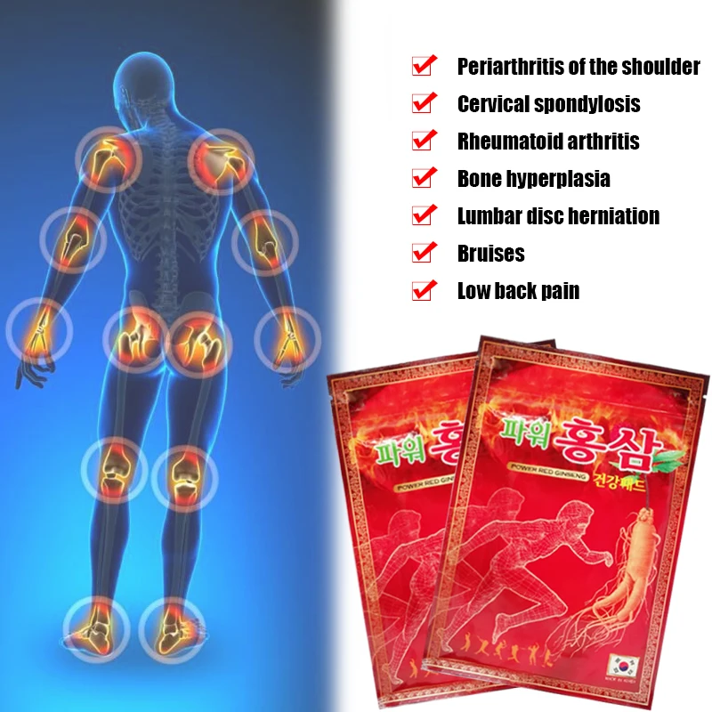

5bags Korean Red ginseng ointment relieves patch plant extracts to treat muscle soreness, relieve neck, shoulder and leg pain