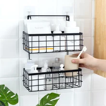 

Bathroom shelf bathroom hanging basket dormitory artifact kitchen rack toilet storage rack wall hanging from punch