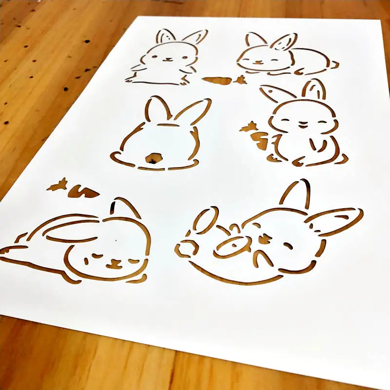 

1pc A4, Cute Bunny Template,Rabbit Stencil for Drawing,Spraying,Stamping,Craft Projects,Home Decor, #778