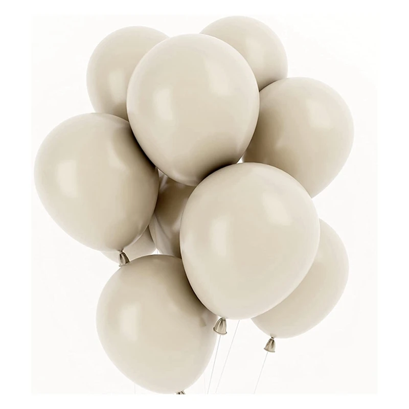 

White Sand Balloons 12 Inch 100 Pcs Baby Shower Party Balloons Happy Birthday Decoration Balloons