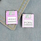 XEDZ Новые простые металлические эмалированные булавки в виде розовых фотографий